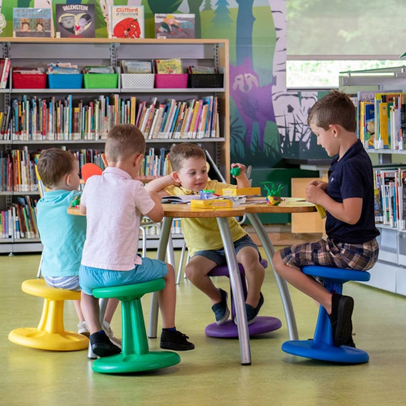 KORE DESIGN LLC KORE Design Wobble Stool Chair, Girls + Boys Kid Desk Stools, Ergonomic Small Office Chairs, Flexible Seating for Active Kids, ADD/ADHD, Classroom, School, Home, Preschool (12in), Age 4-5 yrs, Red - Image 3